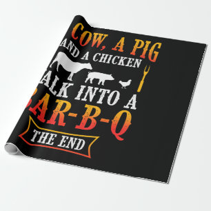 BBQ   Barbecue Grillen Joke Gift Grill Master Koch Geschenkpapier