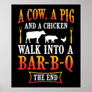 BBQ   Barbecue Grillen Joke Gift Grill Master Koch Poster