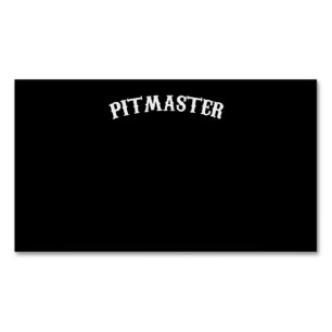 BBQ   BBQ Pitmaster Chef Dad Fars Day Magnetische Visitenkarte