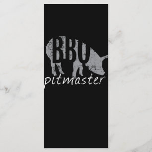 BBQ BBQ Pitmaster Schwein Grillen Grill Fars Tag Menükarte