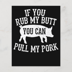BBQ   BBQ-Reiben Sie meinen Hintern Ziehen Sie mei Flyer