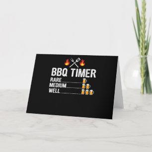 BBQ BBQ-Timer Trinken Grillen Grill Bier Feiertagskarte