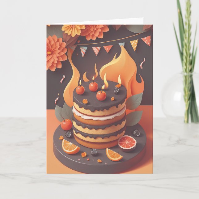 BBQ Birthday Wishes Karte (Vorderseite)
