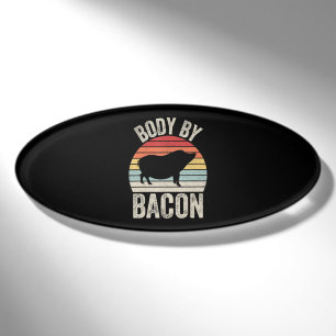 BBQ   Body by Bacon Pork Barbecue GRILLEN Grillen Namenschild