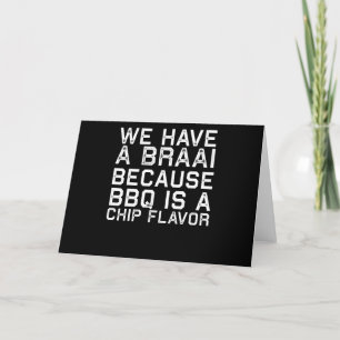BBQ Braai Funny   South Africa Family BBQ Gift Feiertagskarte
