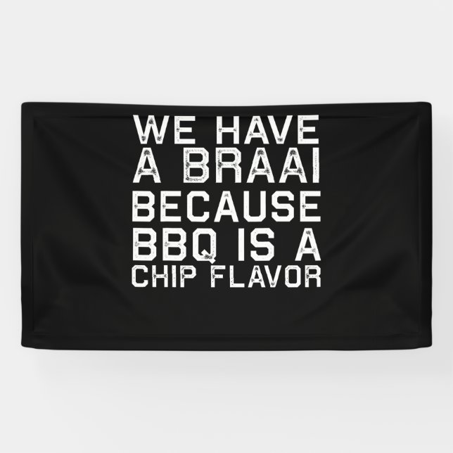 BBQ | Braai Funny South Africa Family GRILLEN Gift Banner (Horizontal)