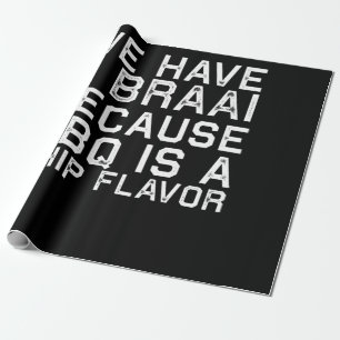BBQ   Braai Funny South Africa Family GRILLEN Gift Geschenkpapier