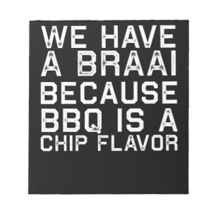 BBQ Braai Funny South Africa Family GRILLEN Gift Notizblock