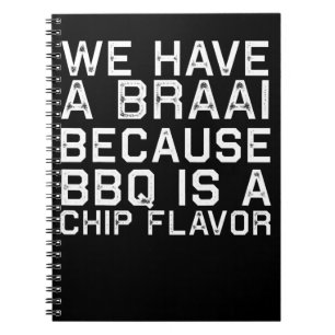 BBQ Braai Funny South Africa Family GRILLEN Gift Notizblock