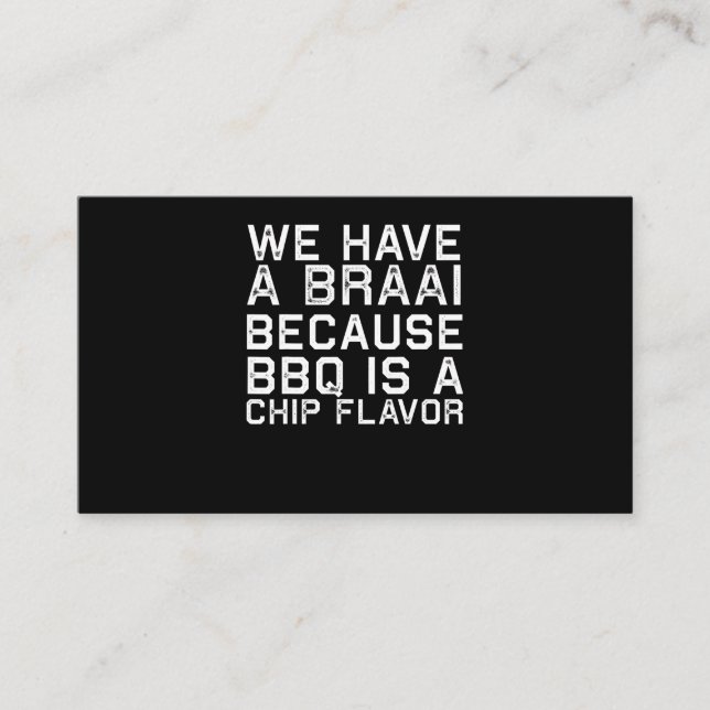 BBQ | Braai Funny South Africa Family GRILLEN Gift Treuekarte (Vorderseite)