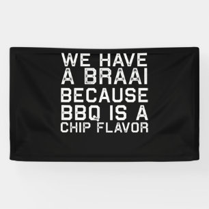 BBQ   Braai Lustiges Südafrika Familien-BBQ-Gesche Banner