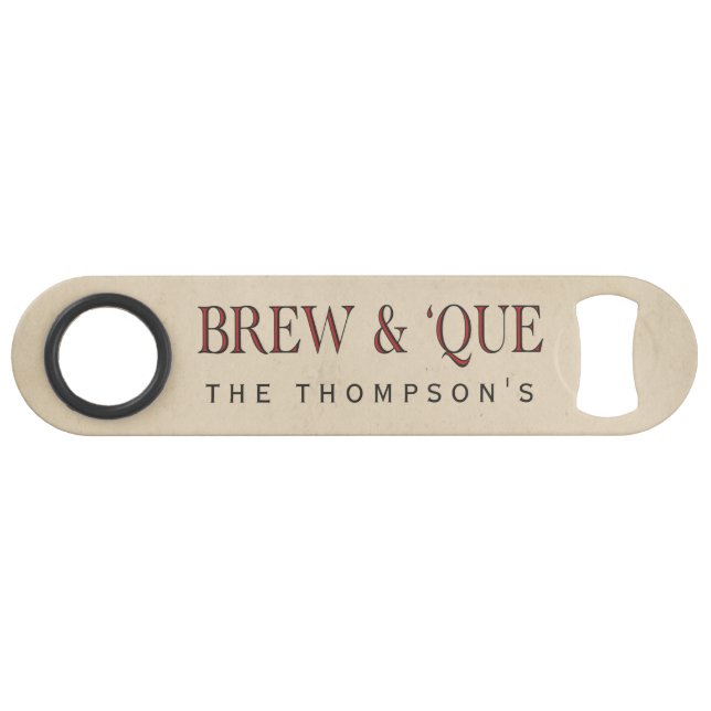 BBQ | Brew & Que Personalisiert Speedflaschenöffner (Vorderseite (Horizontal))