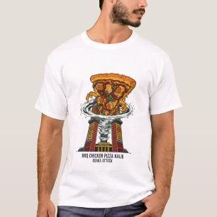 BBQ Chicken Pizza Kaiju Osaka Angriff Monster Kuns T-Shirt