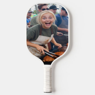 BBQ Cook Off Photo Customize Pickleball Schläger