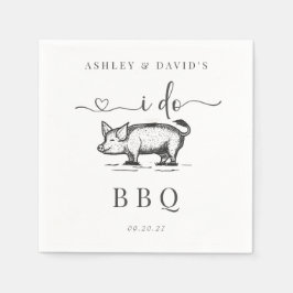 BBQ | Dusche für Paare | Rustikale Probe | Rost Serviette