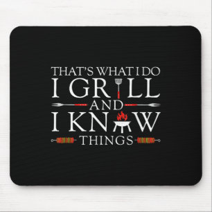 BBQ-Essensliebhaber Das ist was ich tue Ich grille Mousepad