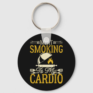 BBQ-Fleischräuchern ist mein Cardio-Garten-Grillen Schlüsselanhänger