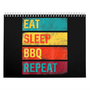 BBQ Grill Grillgeschenk essen Schlaf GRILLEN Kalender
