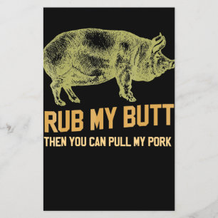 BBQ   GRILLEN Grill Pig Funny Pork Id rauchen, das Flyer