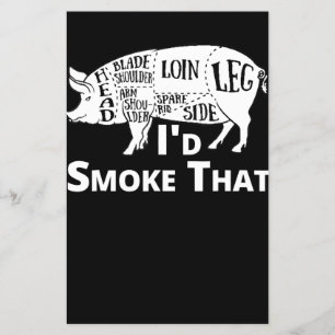 BBQ GRILLEN Grill Schweinefleisch, ich rauche, d Flyer