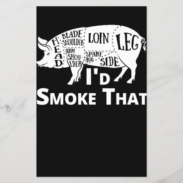 BBQ | GRILLEN Grill Schweinefleisch, ich rauche, d Flyer (Vorne)