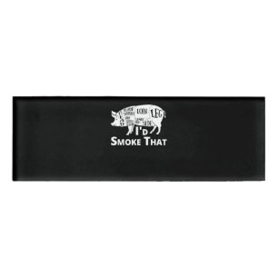 BBQ GRILLEN Grill Schweinefleisch, ich rauche, d Namenschild