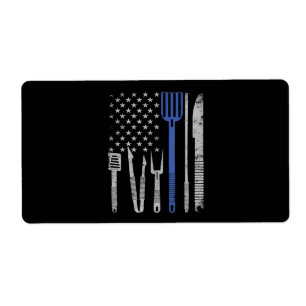 BBQ GRILLEN Grill Schweinefleisch mit US-Flagge