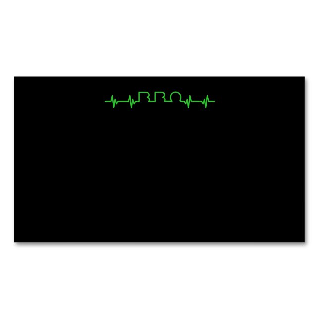 BBQ | GRILLEN Heartbeat GRILLEN ist meine Lebensad Magnetische Visitenkarte (Vorderseite)