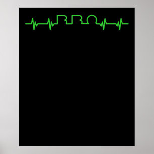 BBQ   GRILLEN Heartbeat GRILLEN ist meine Lebensad Poster