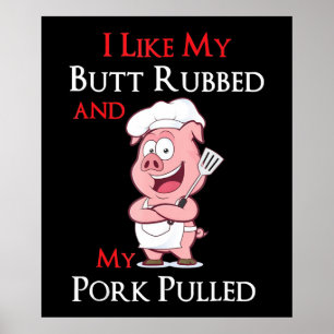 BBQ GRILLEN Ich mag meinen Hintern krummen und m Poster