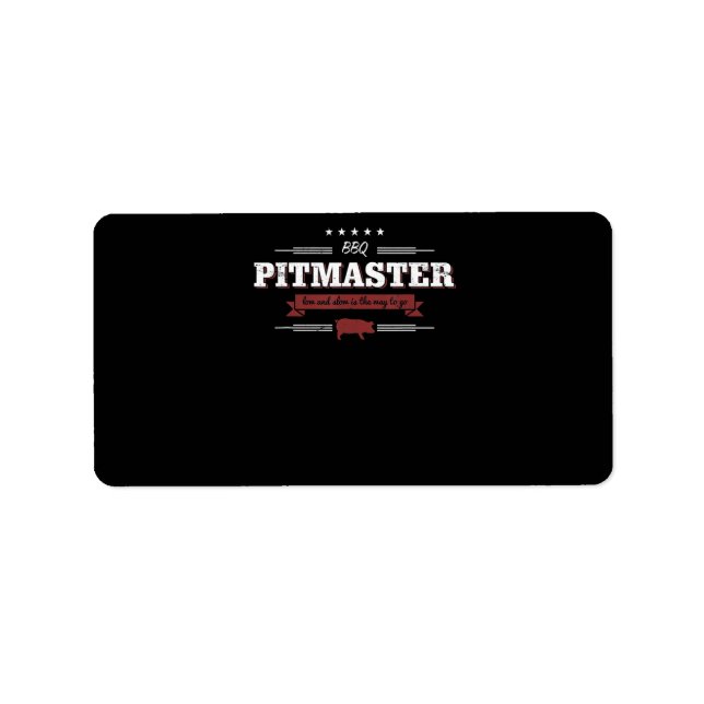 BBQ | GRILLEN Pitmaster niedrig und langsam ist de Adressaufkleber (Vorne)