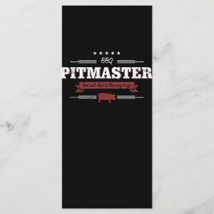 BBQ GRILLEN Pitmaster niedrig und langsam ist de Menükarte