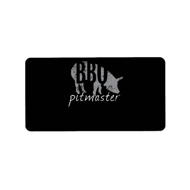 BBQ | GRILLEN Pitmaster Pig Grill Fans Day Adressaufkleber (Vorne)