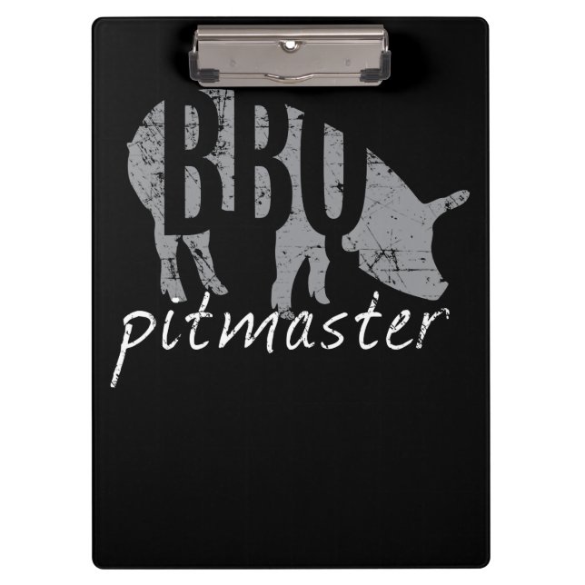 BBQ | GRILLEN Pitmaster Pig Grill Fans Day Klemmbrett (Vorderseite)