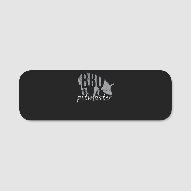 BBQ | GRILLEN Pitmaster Pig Grill Fans Day Namensschild (Vorderseite)