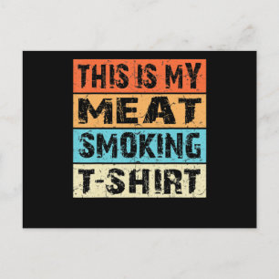 BBQ GRILLEN Raucher Das ist mein Geschenk zum Ra Feiertagspostkarte