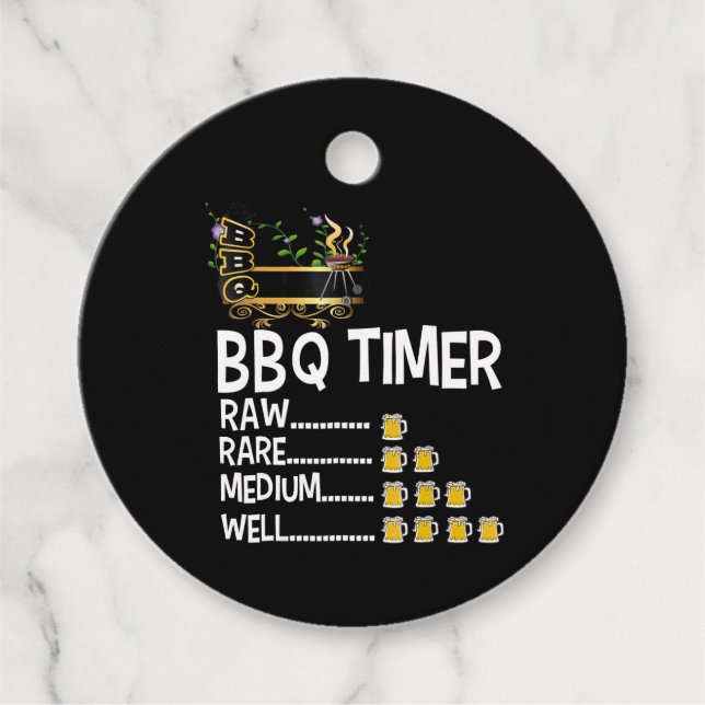 BBQ | GRILLEN Timer Barbecue Funny Grill Grillgesc Geschenkanhänger (Vorderseite)