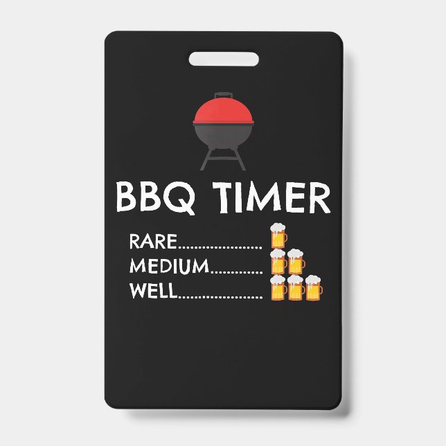 BBQ |GRILLEN Timer Barbecue Funny Grill Grillgesch Ausweis (Vorderseite)
