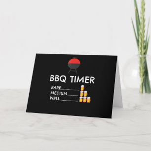 BBQ  GRILLEN Timer Barbecue Funny Grill Grillgesch Feiertagskarte