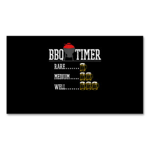 BBQ   GRILLEN Timer Funny Beer Steak Grill Grill Magnetische Visitenkarte