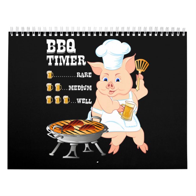 BBQ | GRILLEN Timer Pig Grill Barbecue Beer Lover  Kalender (Titelbild)