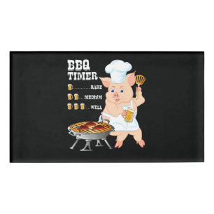 BBQ GRILLEN Timer Pig Grill Barbecue Beer Lover Namenschild