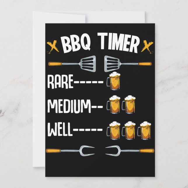 BBQ | GRILLEN Timer Rare Medium Well Beer Drink (Vorderseite)