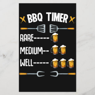BBQ GRILLEN Timer Rare Medium Well Beer Drink