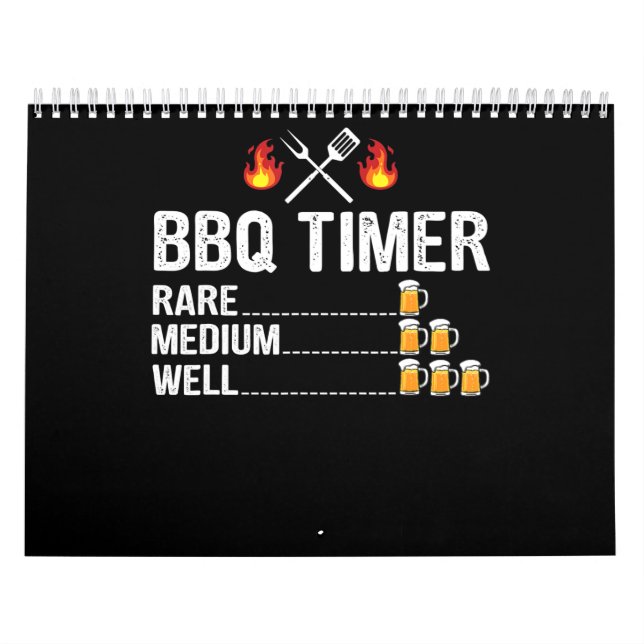 BBQ | GRILLEN Timer trinkt Grillbär Kalender (Titelbild)