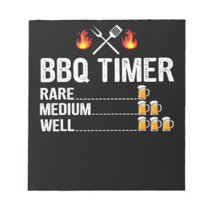 BBQ   GRILLEN Timer trinkt Grillbär Notizblock