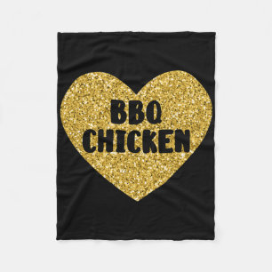 Bbq-Hähnchen Ich liebe Bbq-Hähnchen Lustiges Essen Fleecedecke
