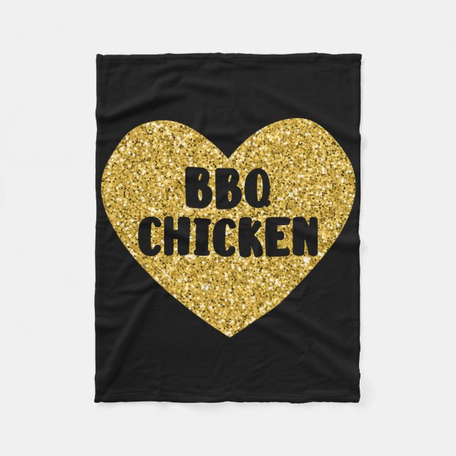 Bbq-Hähnchen Ich liebe Bbq-Hähnchen Lustiges Essen Fleecedecke (Vorderseite)