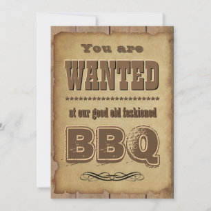 BBQ Invitation Western Style Einladung