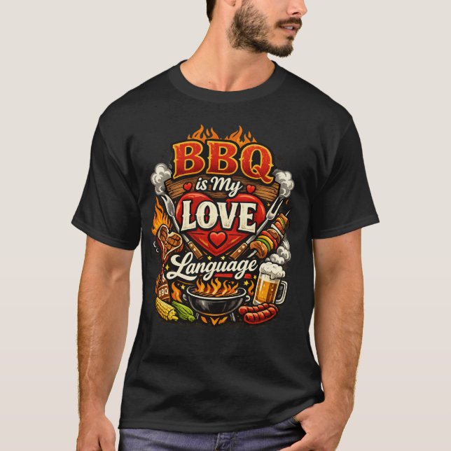 BBQ ist meine Liebessprache T-Shirt (Vorderseite)